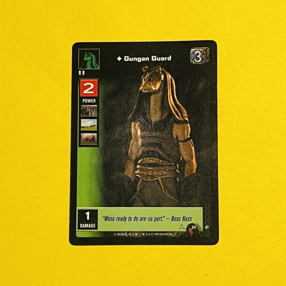 1999 Star Wars: Young Jedi‎ CCG - The Menace of Darth Maul Gungan Guard #24